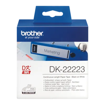 Banda continua Brother DK22223 etichete hartie, 50mm, 30.48m