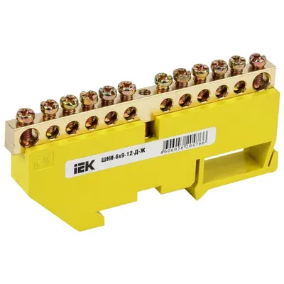 Neutral bus bar with DIN-Izolator SHNI-6x9-12-D-ZH