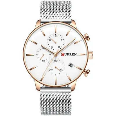 Ceas barbatesc Curren, Quartz, Cronograf, Afisaj Data, Steel