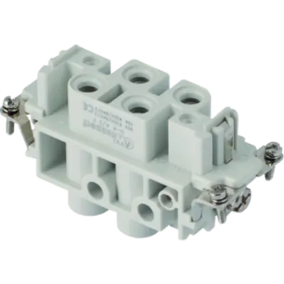 Contector industrial Mama - 77X27 - 4P 80A 830V / 8kV / 3 + 2P 16A 400V / 6kV / 3 + E - ȘURUB CONNECTION - GRI