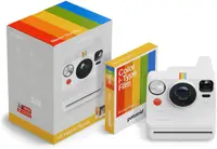 Aparat foto instant Polaroid - Now+ Gen 3, White + Film Color i-Type, 8 poze