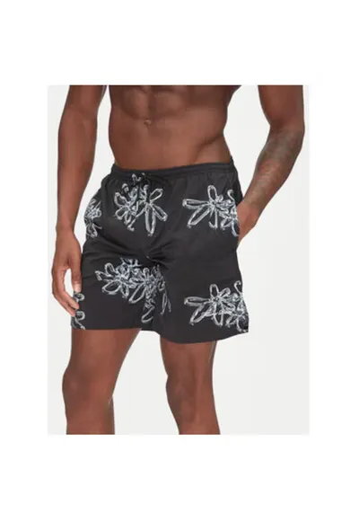 Pantaloni scurti de baie barbati 91413741861 - Nylon - Negru - Negru