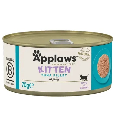 APPLAWS Junior, file de Ton, conservă hrană umedă pisici Junior, 70g 70g