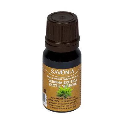 Ulei esential natural si pur Verbina exotica uz extern, 10ml, Savonia