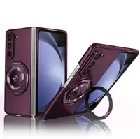 Husa cu Inel Rotativ, Compatibil cu Samsung Galaxy Z Fold 5, MagSafe, Incarcare Wireless, Mov Engros