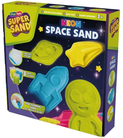 Play-Toys Set de joacă - nisip neon pentru joacă, cosmos
