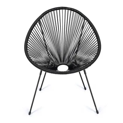 Fotoliu de grădină negru din metal/din plastic Avocado Comfort – Bonami Selection