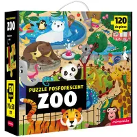 Puzzle fosforescent, Mimorello, Zoo, 120 piese