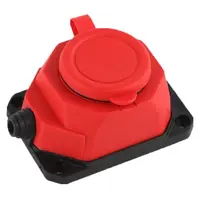 Priza aplicata Starke ST01424, 16A, fara fir, cauciuc, rosu, IP44