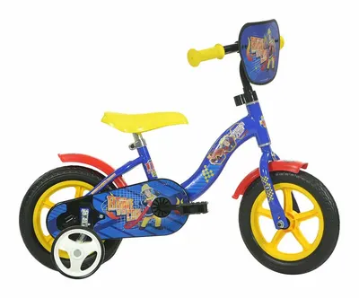 Bicicleta pentru copii Dino Bikes Pompierul Sam, roti 10 inch, inaltime utilizator 78-107 cm, greutate suportata 30 kg