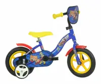 Bicicleta pentru copii Dino Bikes Pompierul Sam, roti 10 inch, inaltime utilizator 78-107 cm, greutate suportata 30 kg