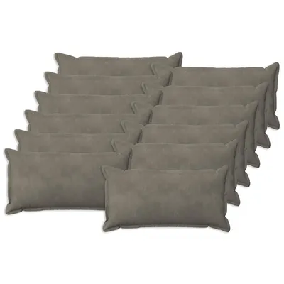 vidaXL Husă pentru pernă 12 pcs HOUTEN Gri deschis 40 x 80 cm Catifea