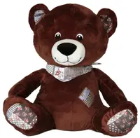 Jucărie de pluș Amek Toys - Ursuleț de pluș cu plasture, maro, 36 cm
