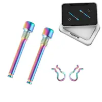 Set 2 șuruburi etrier frână M4 titan TC4 cu inele de siguranță pentru Shimano –