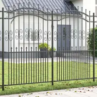 vidaXL Gard de Grădină KAMPEN 240 x 228 cm Oțel vopsit în pulbere Gri