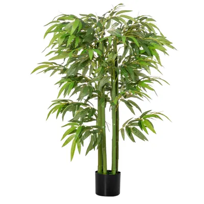 HOMCOM planta artificiala bambus in ghiveci, 140 cm | Aosom Romania