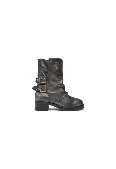 Ghete dama 304364976 - Piele naturala - Argintiu - Argintiu