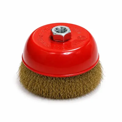 Perie cupa de sarma cu fir crimpat de 125 mm - pentru Curatare si Polizare