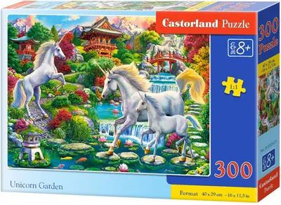 Puzzle Castorland din 300 de piese - Grădina unicornilor