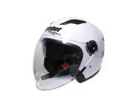 Casca moto semi-integrala cu ochelari pentru adulti, Safebet HF-223, culoare alb, marime L