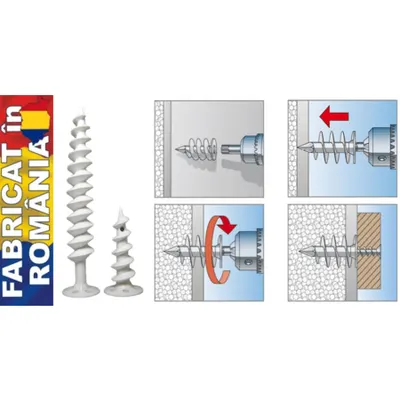 Diblu melc pentru polistiren 120mm (10buc)