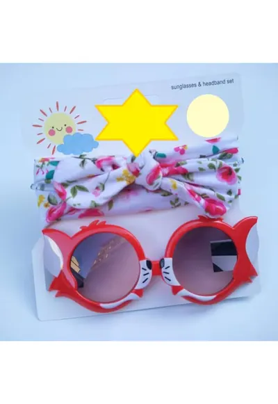 Set Bentita Si Ochelari De Soare - Sunny Roses - Uni - Esarfa - Textil - Fete