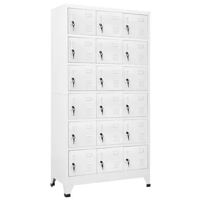 Gossi dulap vestiar cu 18 compartimente, 90x40x180 cm, metal