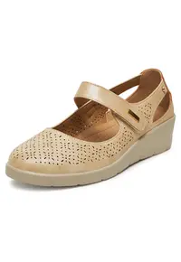 Saboti dama - material textil - bej