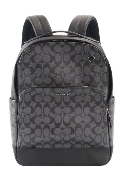 Rucsac din panza peliculizata cu garnituri de piele Graham - 28.5x12x41 cm