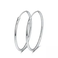 Cercei rotunzi argint 925, JW1785, model elegant, placati cu rodiu