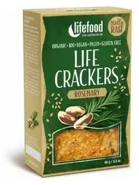 Lifecrackers cu rozmarin raw Bio, 90g, Lifefood
