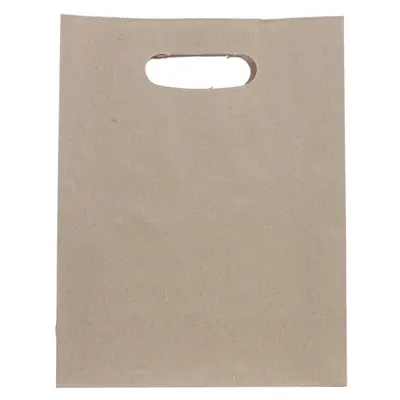 Sacose Biodegradabile Compostabile de Hartie Kraft, cu Maner Decupat, 22 x 10 x 28 cm, 250 Bucati