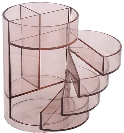 Organizator pentru birou Deli - E906, cu 7 compartimente, transparent