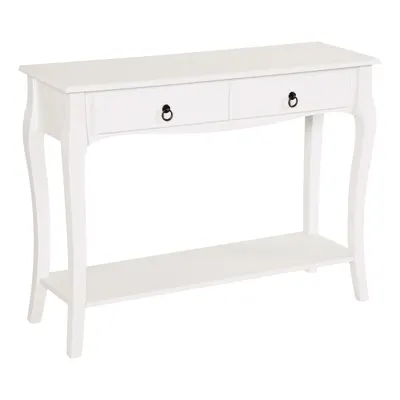 HOMCOM Consolă pentru Hol cu Raft Depozitare și Design Modern, 100x33x75 cm, Alb | Aosom Romania