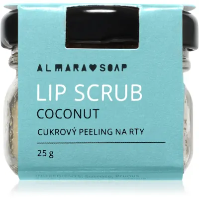 Almara Soap Lip Scrub exfoliant din zahar de buze Coconut 25 g