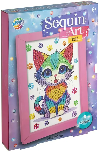 Trusă de pictat cu mărgele Moxy - Pisică