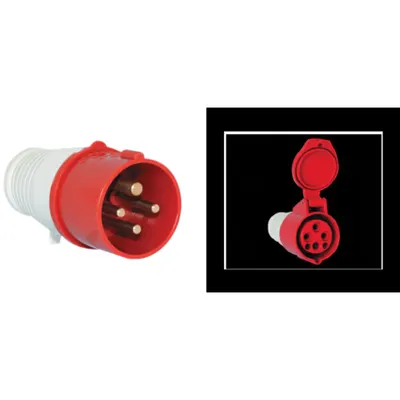 Pachet Fisa si Priza Mobila Industriala HT 125A IP44 400V - Conexiuni Trifazate de Super-Putere, Mobile si Sigure