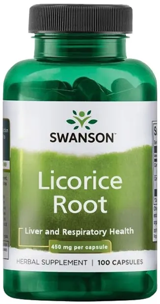 Licorice Root, 450 mg, 100 capsule, Swanson