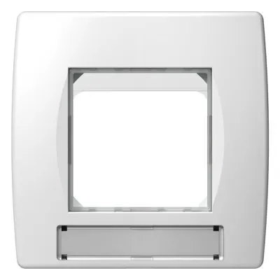 Rama decorativa Soft IP44 alb 2M (priza), TEM Modul TEM-CM23PW-U