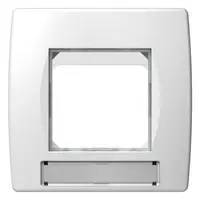 Rama decorativa Soft IP44 alb 2M (priza), TEM Modul TEM-CM23PW-U