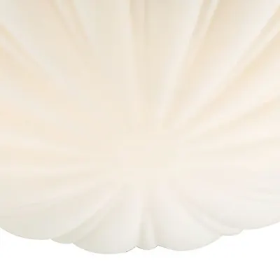 Plafoniera Cafe Bathroom Flush Scalloped Opal Glass IP44