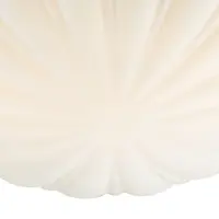 Plafoniera Cafe Bathroom Flush Scalloped Opal Glass IP44