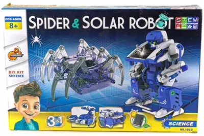Robot solar pentru copii 3 în 1 Guga STEAM - Păianjen