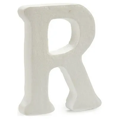 Literă R, Knorr Prandell, polistiren, alb, 15 x 12,5 cm