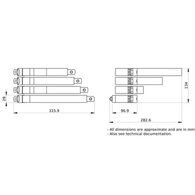 Racord 250 A pentru NSX-INS-INV 4P orizontal fix