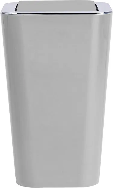 Coș de baie cu capac basculant Wenko - Candy, 6 L, gri