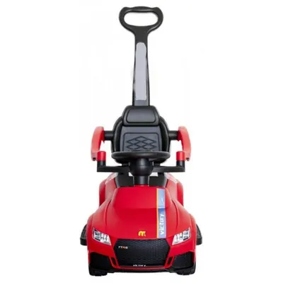 Masinuta pentru copii Novokids Victory Car Rosu fara pedale, cu melodii si lumini, maner detasabil, greutate suportata 25 kg