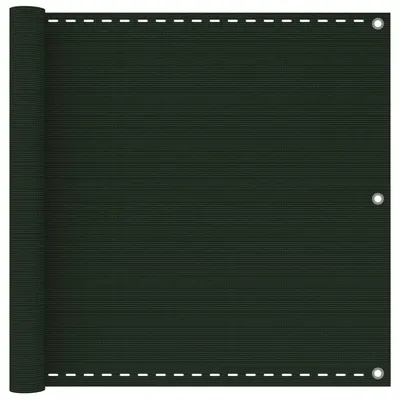 vidaXL Paravan de balcon, verde închis, 90x400 cm, HDPE