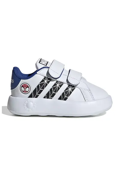 Pantofi sport de piele ecologica Grand Court Spider - Alb/Negru