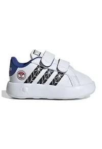 Pantofi sport de piele ecologica Grand Court Spider - Alb/Negru